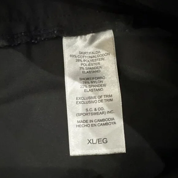S.C. & Co. Womens Black Skort With Pockets XL - Picture 5 of 7